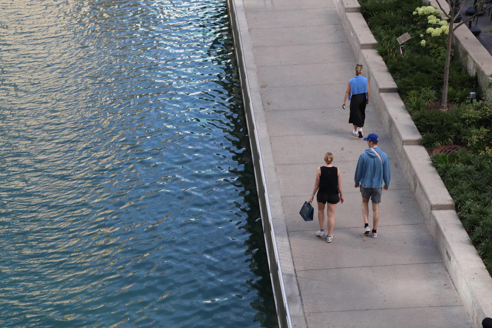 Der "Riverwalk", der Fußweg entlang des Flusses ist bei Besuchern und Bewohnern sehr beliebt.
