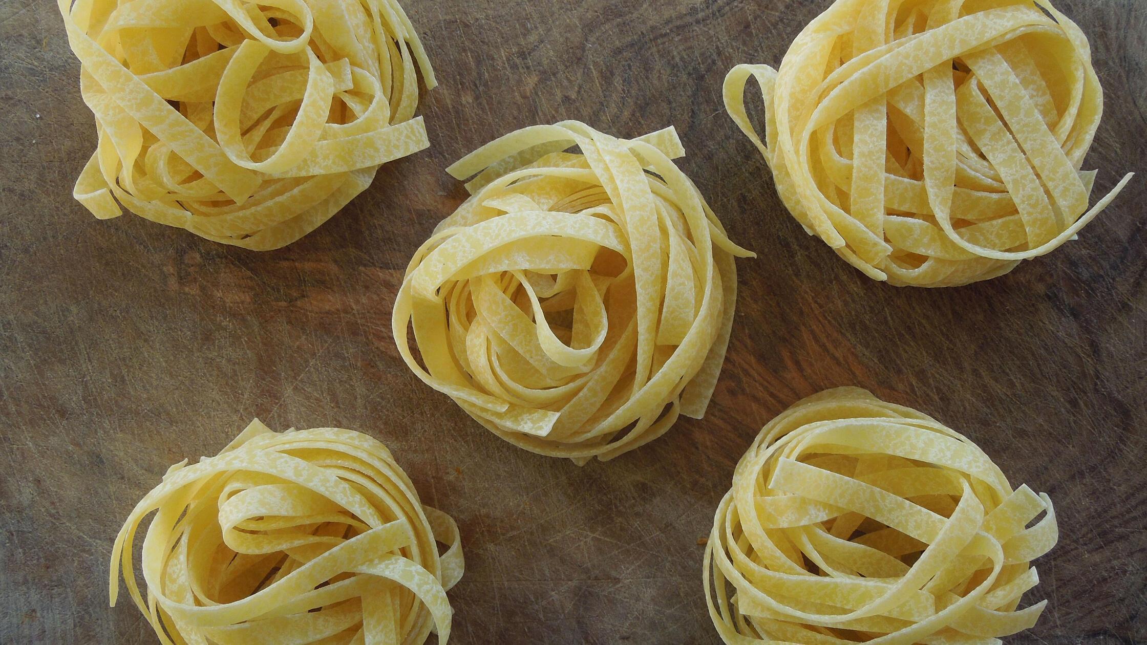 Italian tagliatelle alluovo