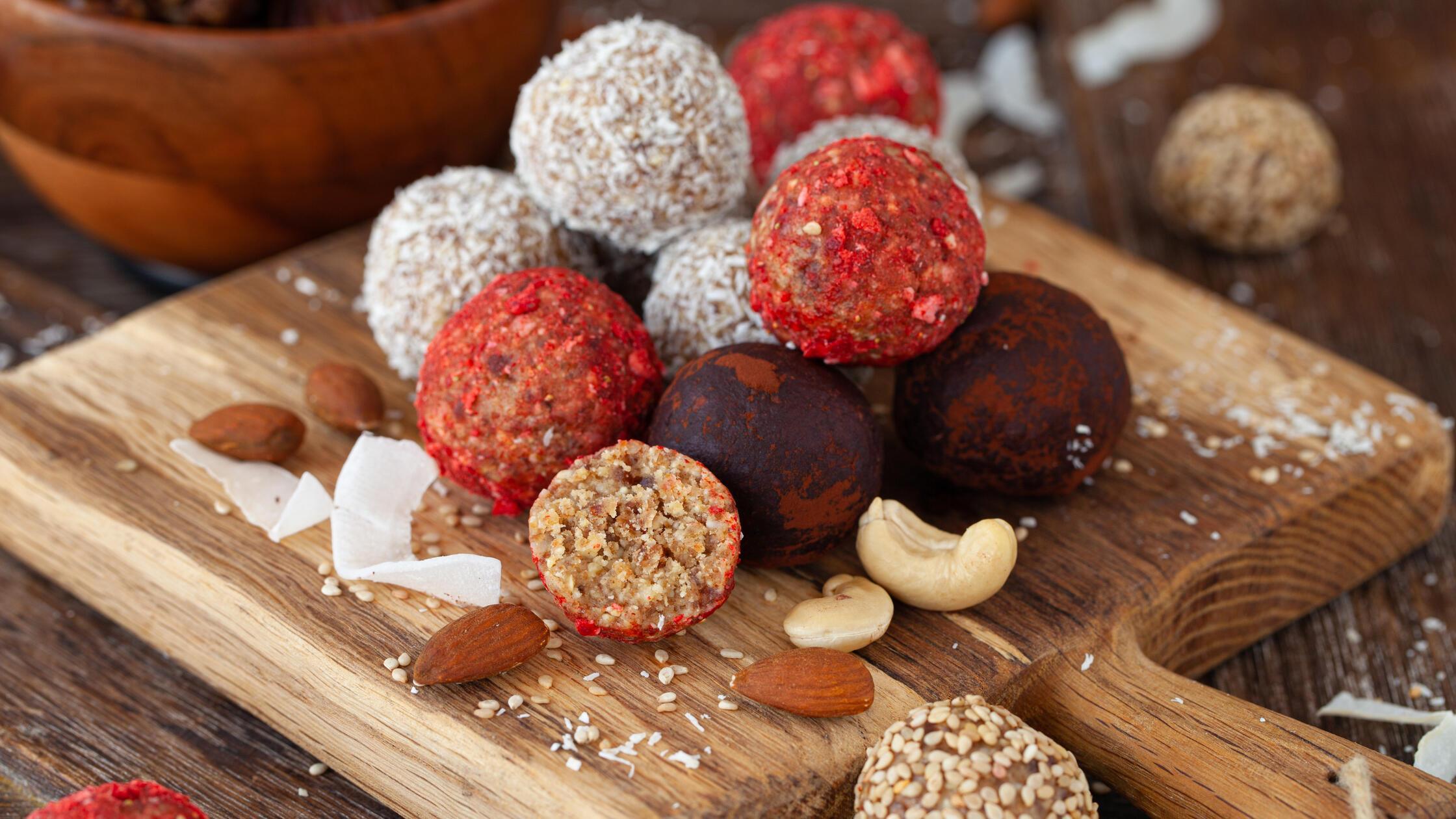 Raw protein balls, bliss balls, Raw vegan protein 