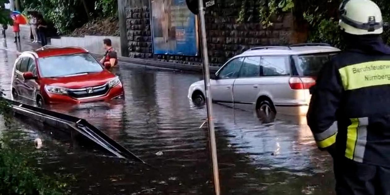 Where cars sink in floodwaters: City of Nuremberg relies on new warning ...