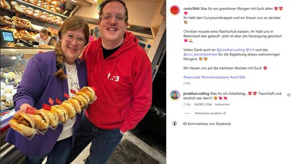 Ganz vorne mit dabei in Sachen außergewöhnliche Krapfen-Füllungen ist die Bäckerei Rank aus dem hessischen Nidda. Im vergangenen Jahr füllten sie ihre Krapfen mit Dönerfleisch, Zwiebeln, Tomate und Salat. Krapfen gefüllt mit Fleischsalat oder Mett gehörten auch schon im Angebot. Auch die aktuelle Saison hat sich die Bäckerei Rank wieder etwas ausgefallenes überlegt: In den Krapfen kommt Currywurst.