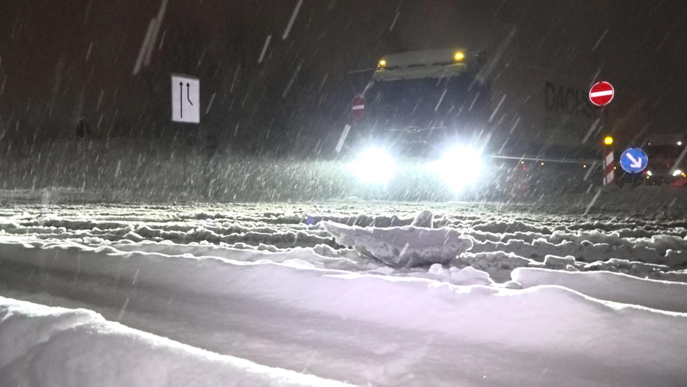 Der Winter hat Nürnberg fest im Griff. Neuschnee u