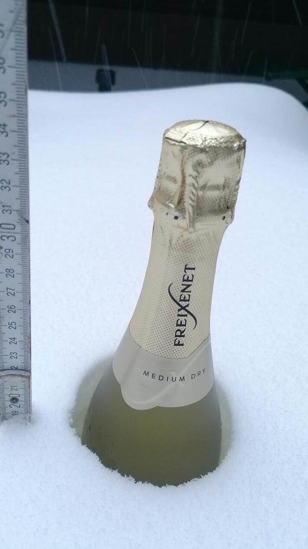 Zwanzig Zentimeter Neuschnee hat unsere Leserin Rosi Lempe am Montagmorgen in Moggast gemessen.