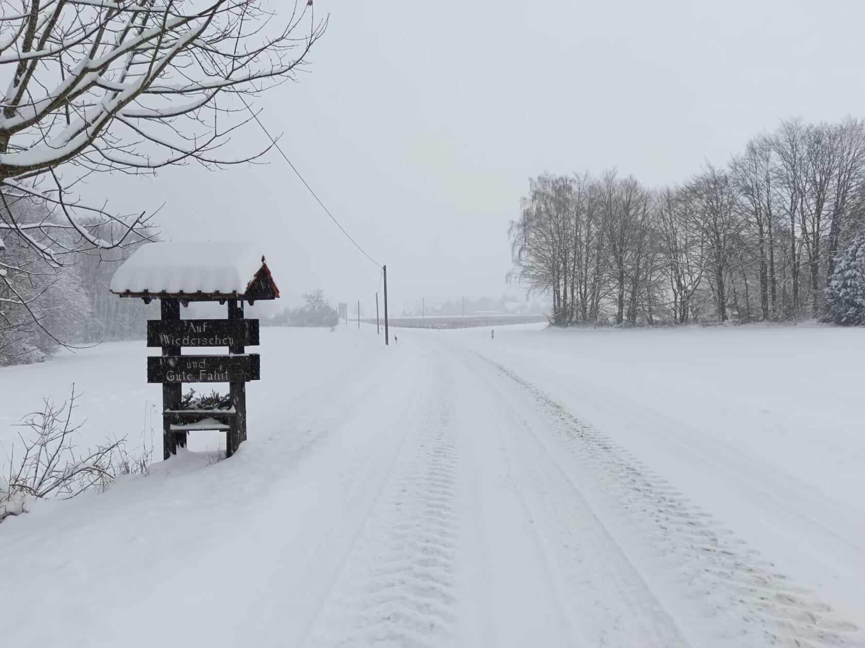 Schneebilder von unserer Leserin Christina Weichert aus dem Gößweinsteiner Ortsteil Wichsenstein.