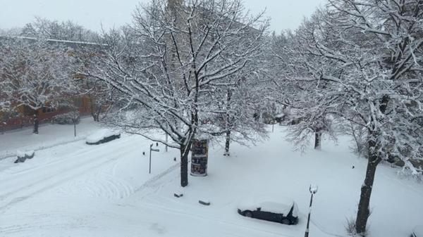 In Neumarkt und Umgebung liegt Schnee so weit das Auge reicht.