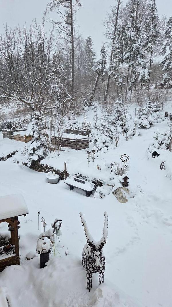 In Neumarkt und Umgebung liegt Schnee so weit das Auge reicht.