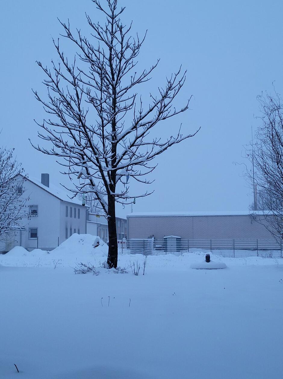 In Neumarkt und Umgebung liegt Schnee so weit das Auge reicht.