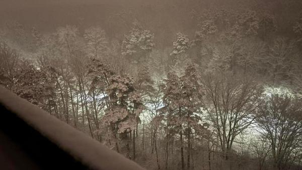 Schneebedeckt und neblig: Fast gespenstisch sah es in der Nacht auf Montag in Langwasser Süd aus.