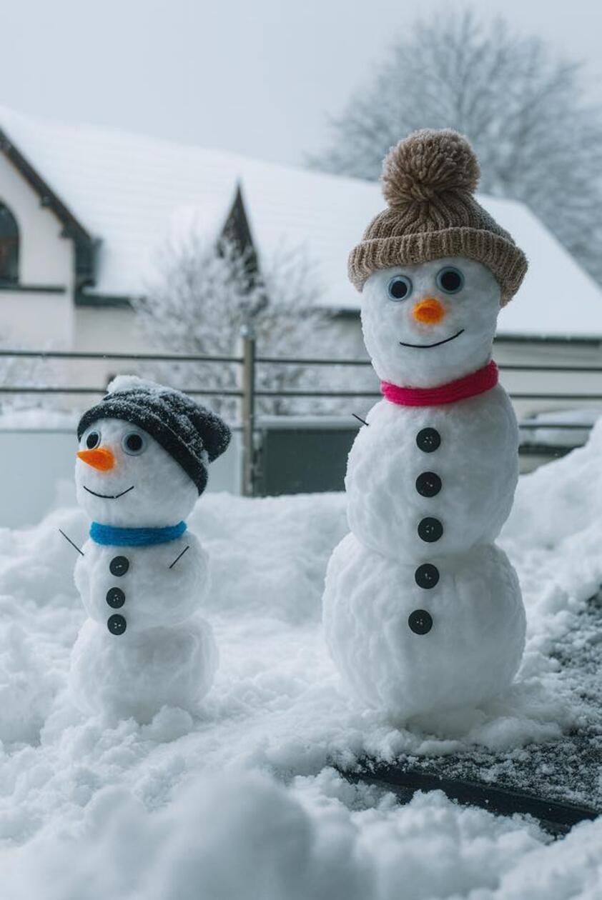 Unsere Leserin Sevin Esen hat uns diese zwei süßen Schneemänner geschickt.