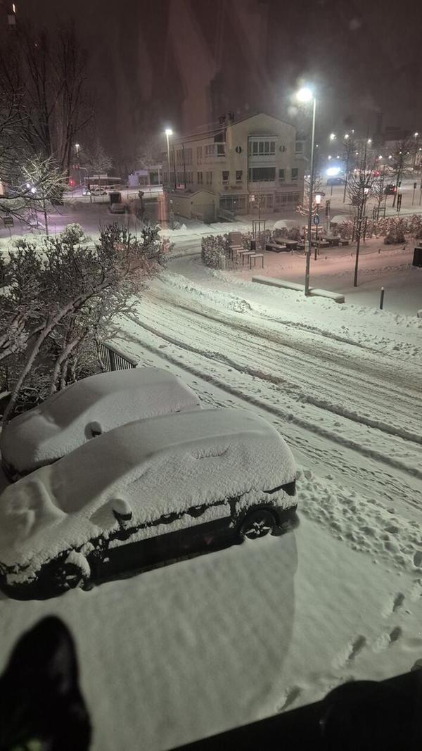 In Neumarkt und Umgebung liegt Schnee so weit das Auge reicht.