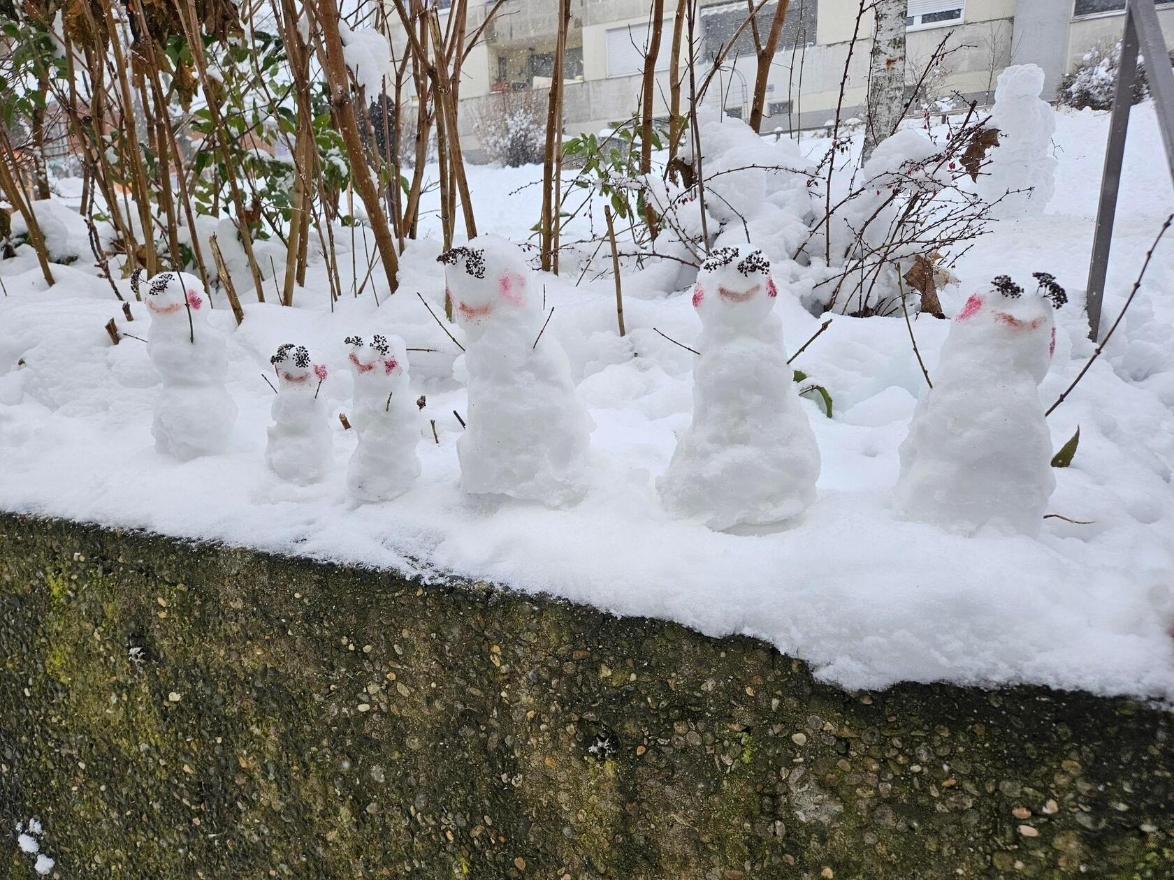 Eine ganze Schneemann-Parade hat uns Jaqueline Flory geschickt.
