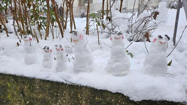 Eine ganze Schneemann-Parade hat uns Jaqueline Flory geschickt.