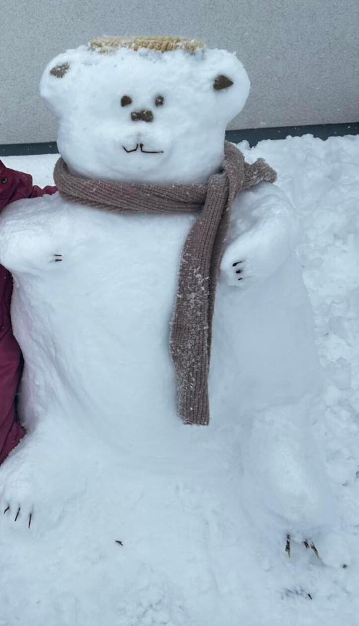 Einen süßen Schnee-Bär kam von Jasmin Ca bei uns rein - und ging ins Rennen als schönste Schneefigur.