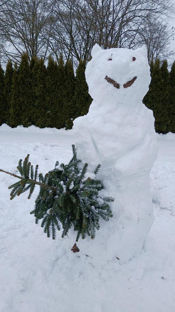 Teuflisch lustig geht's bei Sabine Eigner zu. So wurde auch der ausrangierte Weihnachtsbaum seiner Zweitverwertung zugeführt.