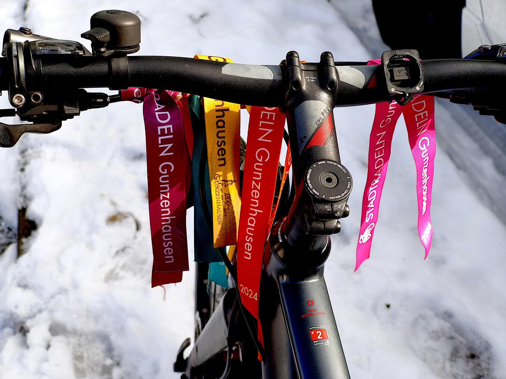 Farbenfrohe Belege für die Teilnahme an der Stadtradel-Aktion in Gunzenhausen zieren dieses Rad.