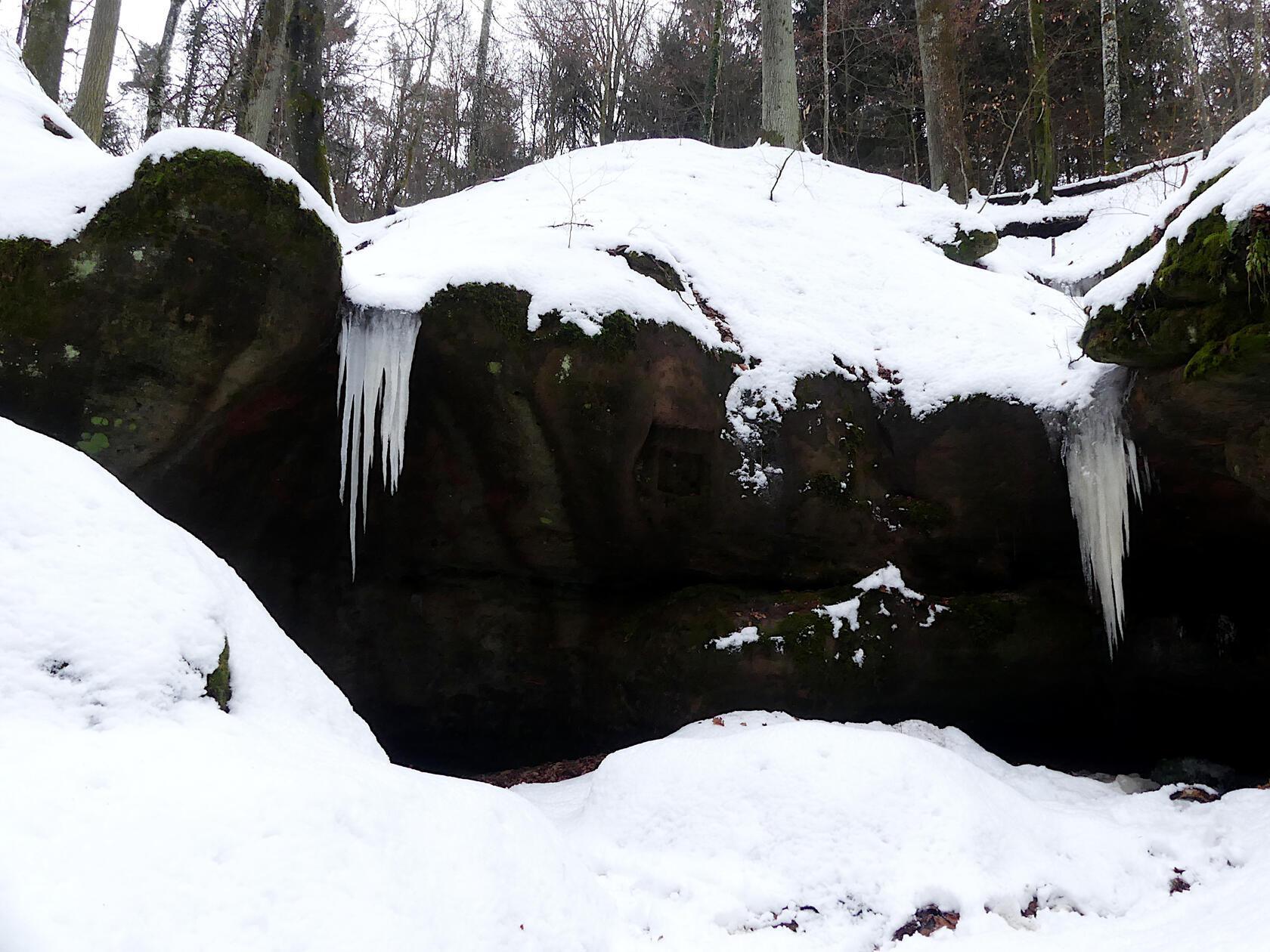 Hier zeigt uns der Winter seine Zähne, zu mindestens seine Eckzähne.