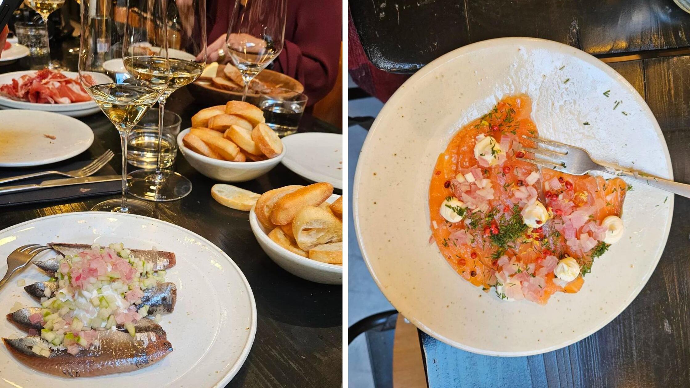 Makrelen aus Portugal, hausgemachter Hummus oder frischer Lachs mit Dill - für jede Speise suchen die Betreiber des Pinot den richtigen Wein.