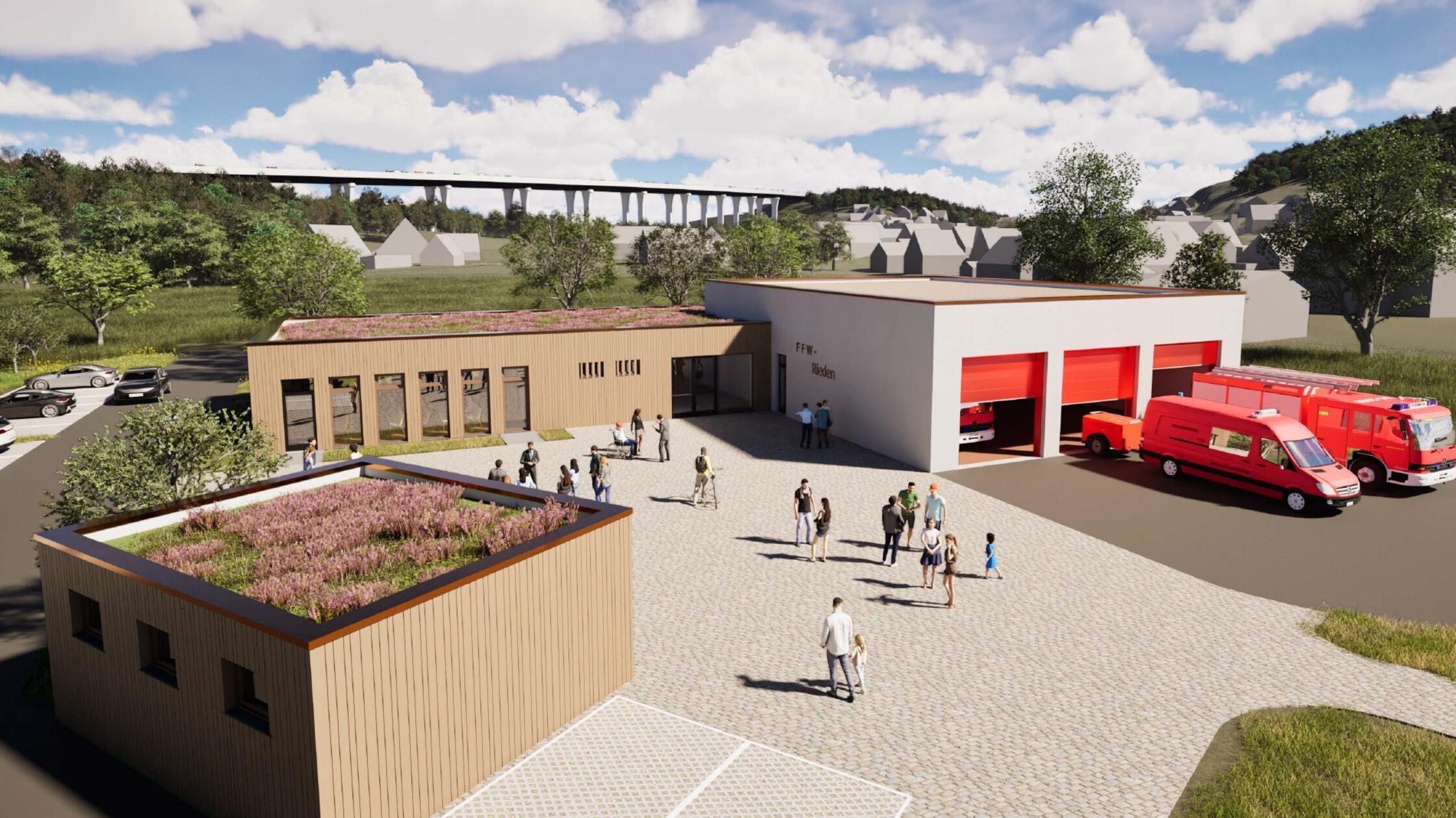 Decision made: This is what the new fire station in Rieden will look like.