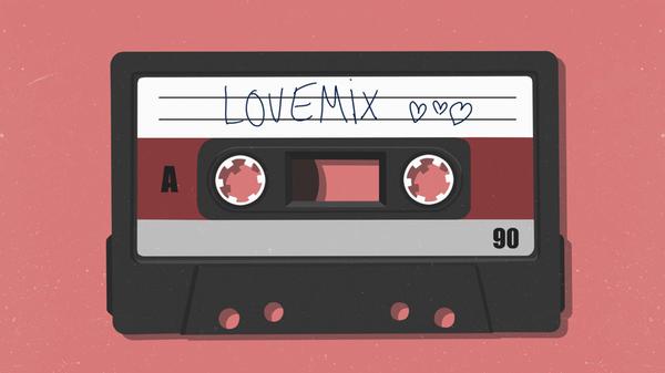 Retro love mix cassette tape PUBLICATIONxINxGERxSU