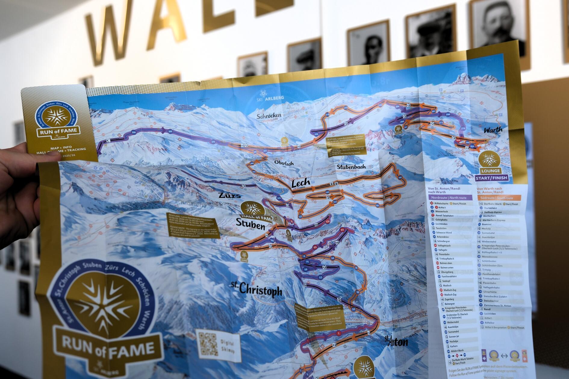 Eine gute Möglichkeit, das riesige Skigebiet zu erkunden, bietet der "Run of Fame".