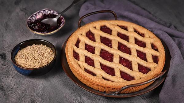 Homemade pie called 'Linzer Torte', a traditional