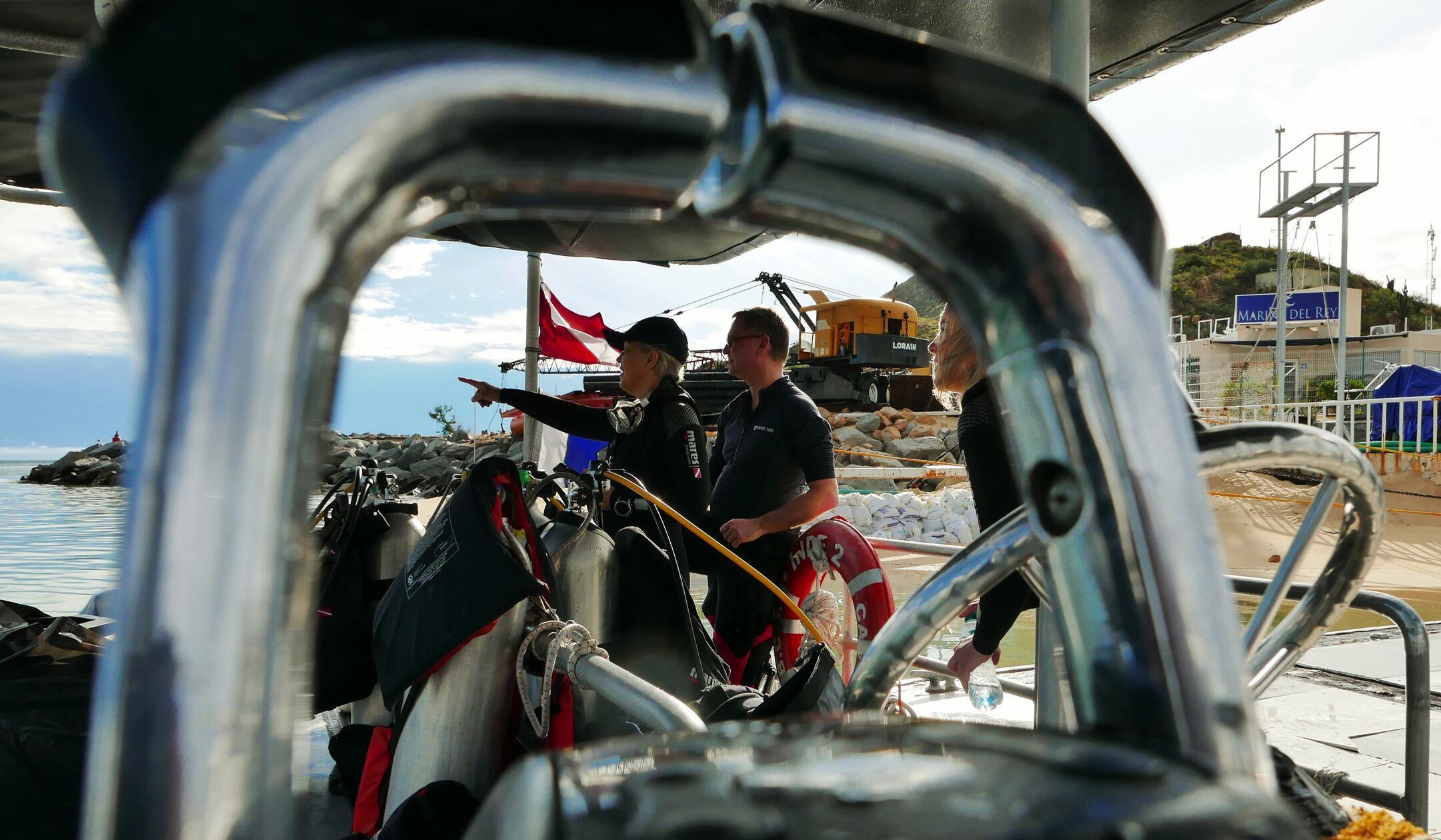 Fahrt zum Tauchgang in San Lucas.