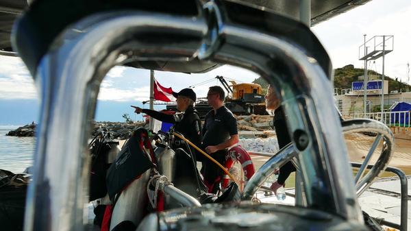 Fahrt zum Tauchgang in San Lucas.