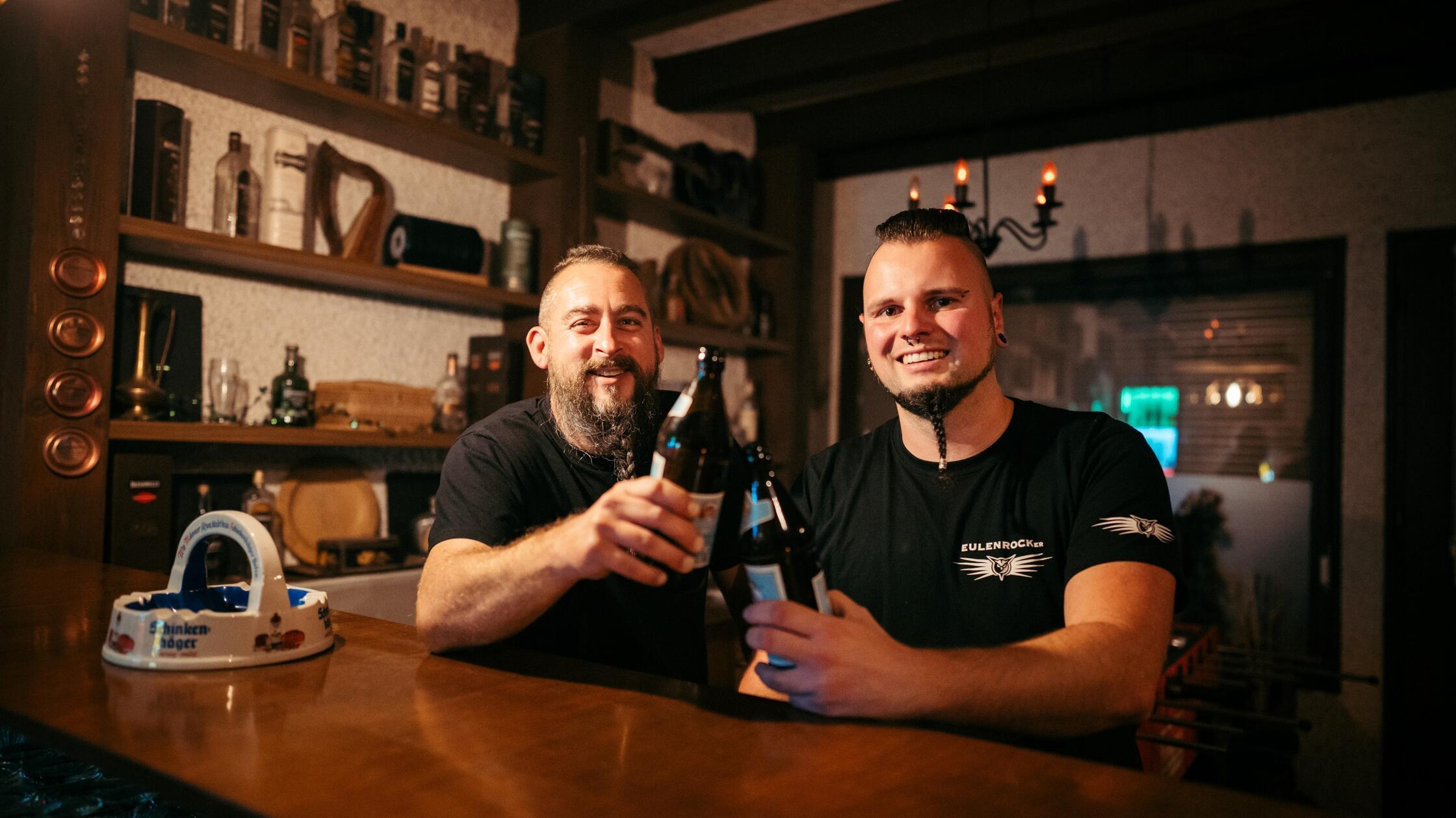 Die beiden Eulenrock-Vorsitzenden Daniel Maier und