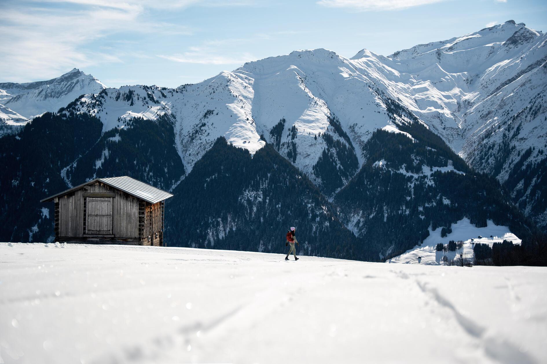 Tolle Bergkulisse in der Surselva im schweizer Kanton Graubünden.