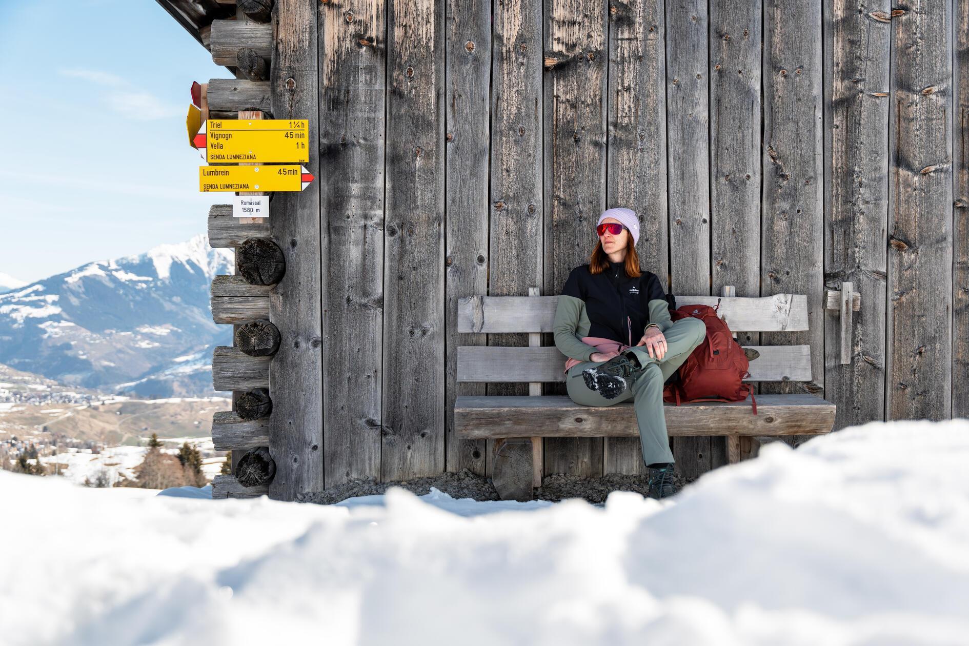 Pausen sind wichtig auf der Via Mundaun.