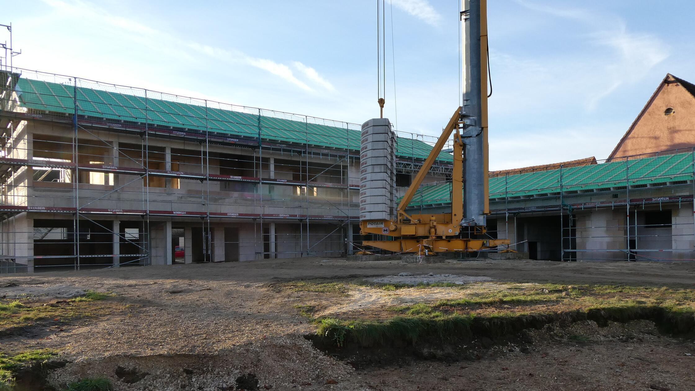 In Unterschwaningen wird zurzeit ein neuer Kinderg