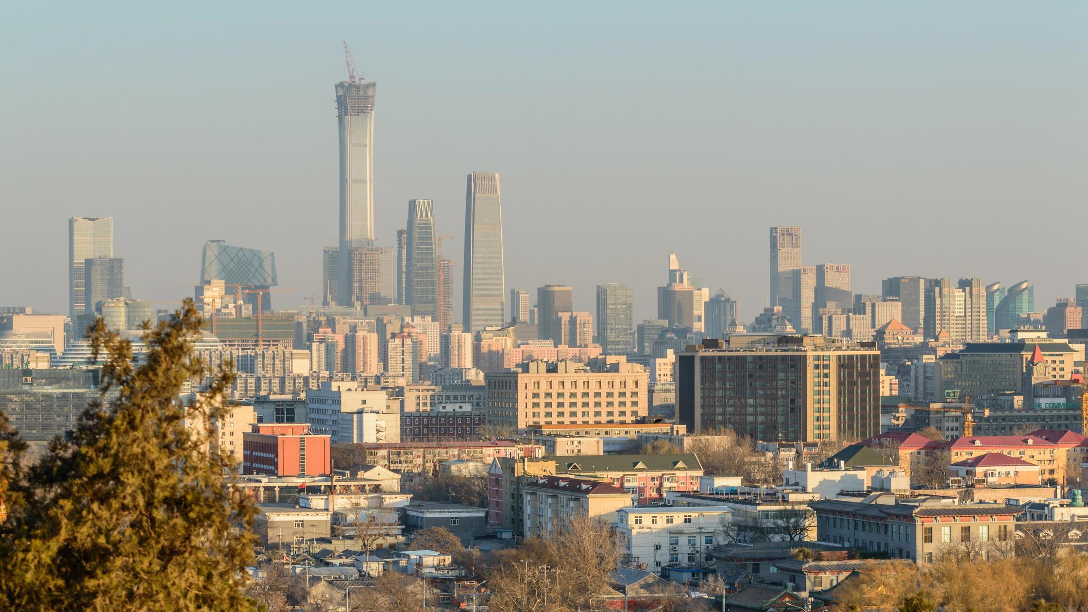 A panorama of the city from the Beihai East Gate h