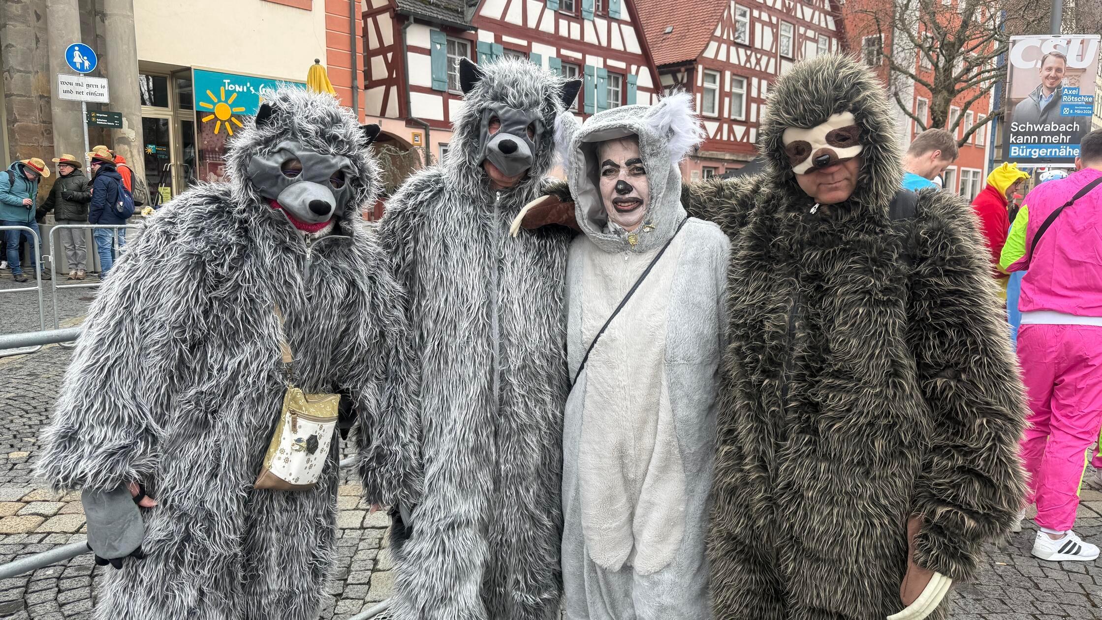 Auch sie waren beim Schwabacher Faschingszug dabei.