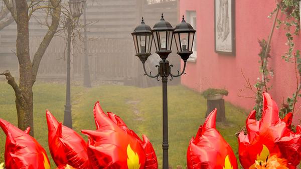 Hier wird es einem doch gleich warm ums Herz. Diese Flammen wurden in Ornbau entdeckt.