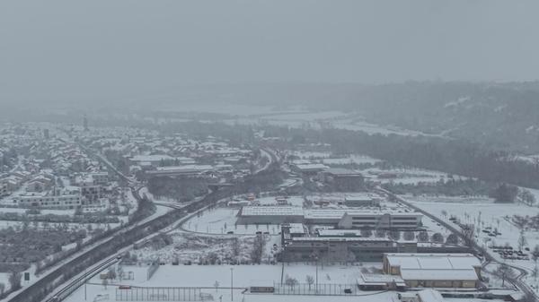 Wieder Schneechaos in Unterfranken: Busverkehr in