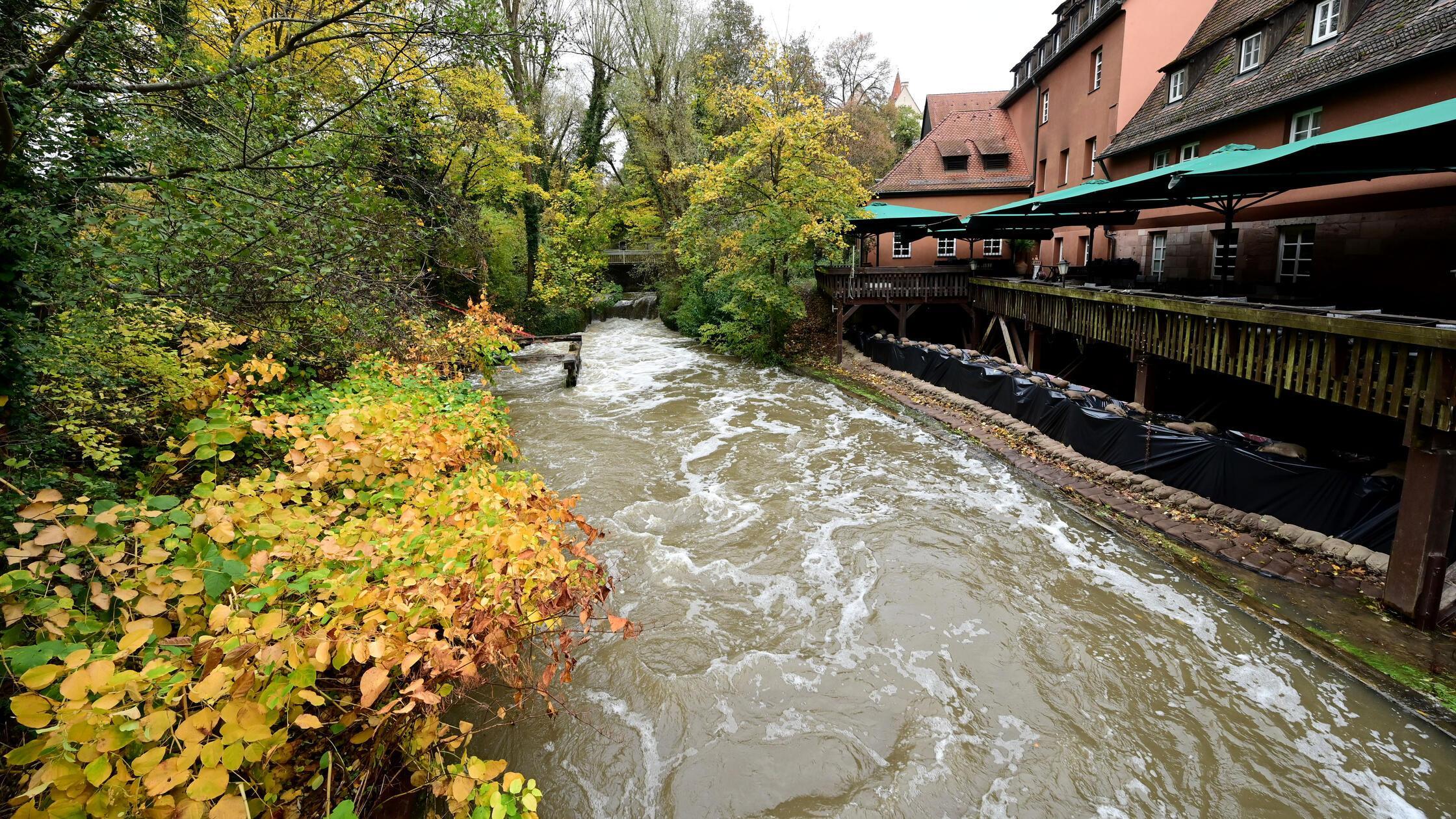 Flood protection measures: Pegnitz water level rises significantly due to ...