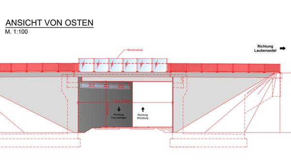 Screenshot Plan Brücke Bahnübergang Kreisstraße