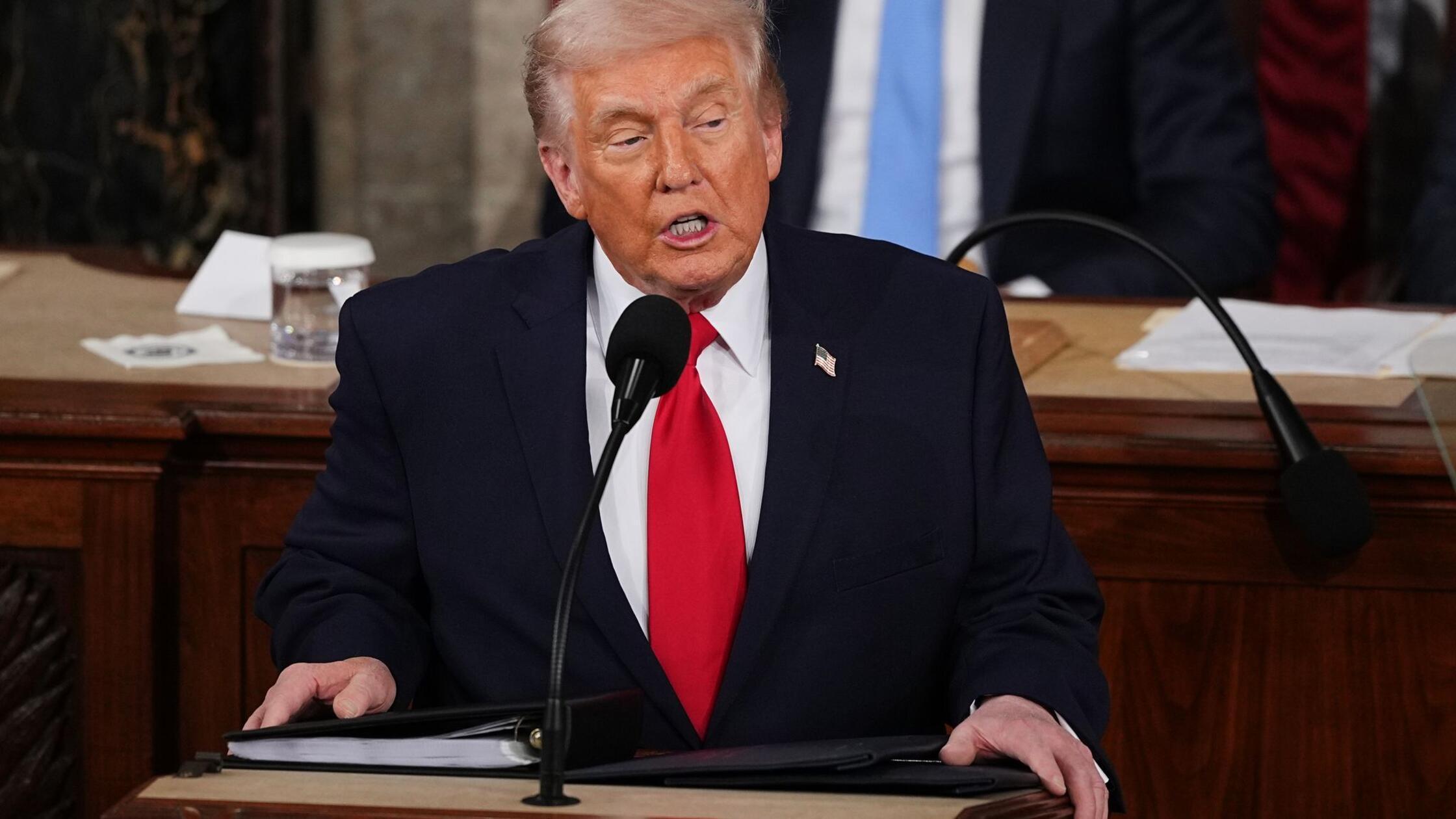 US-Präsident Donald Trump hält die Rede zur Lage d