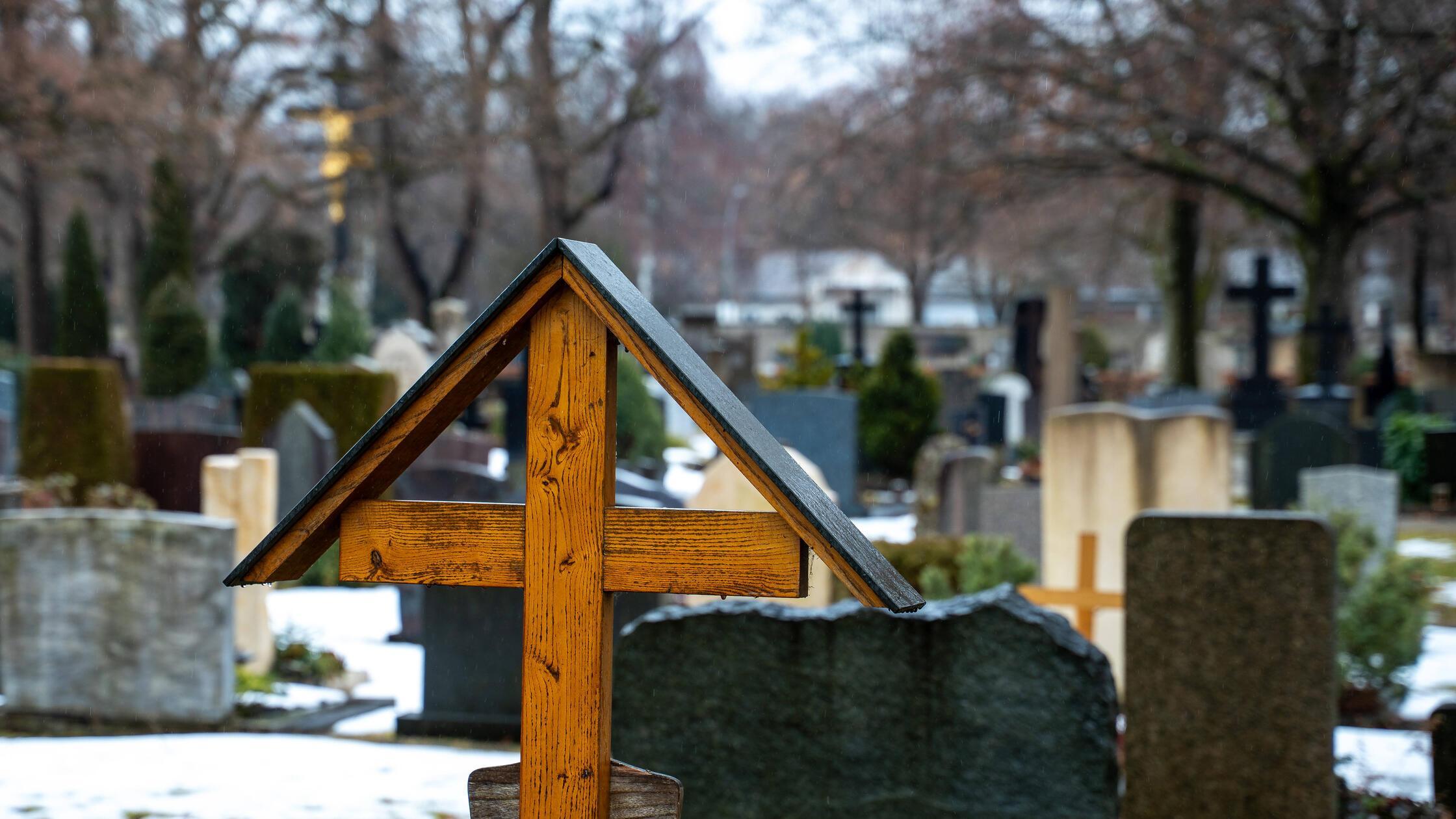 Bavaria, Germany - January 26, 2025: Crosses and g