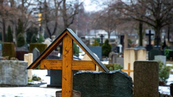 Bavaria, Germany - January 26, 2025: Crosses and g