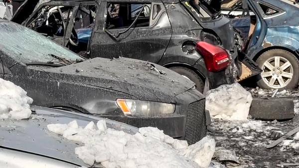 Drone hits car service centre in Kursk, Russia