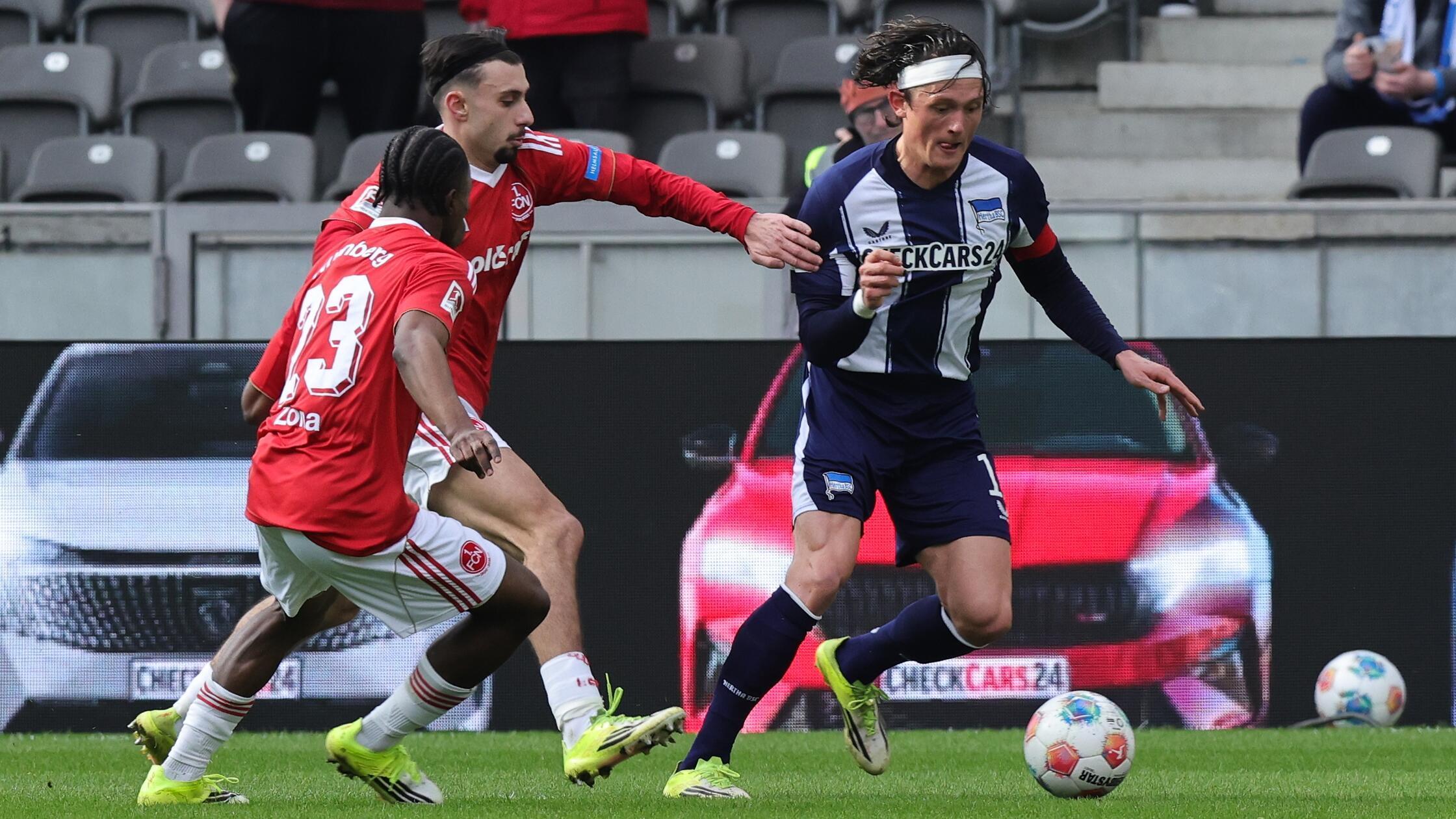 1-2 at Hertha BSC Berlin: 1. FC Nürnberg remains last in the away table