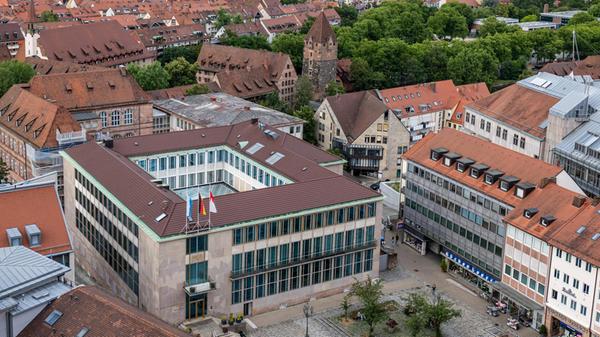 Nürnberg von oben Das Heimat- und Finanzministeriu