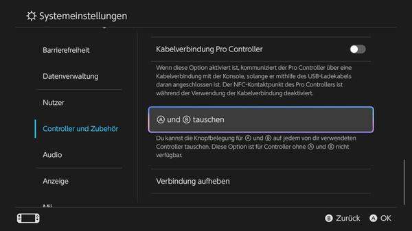 Nintendo Switch 2 Controller A B tauschen