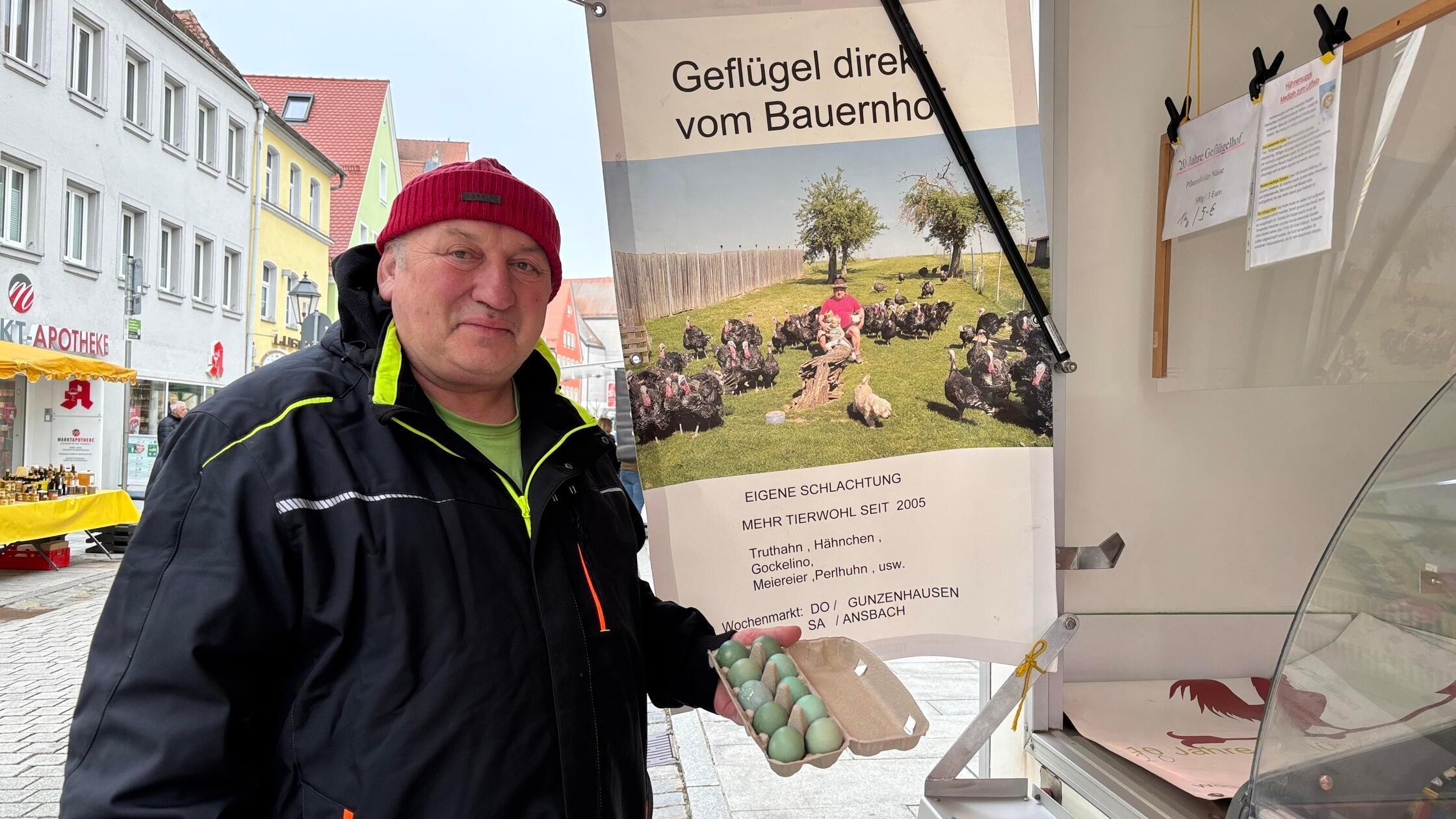 Hermann Meier Pflaumfeld Eier-Händler Wochenmarkt 