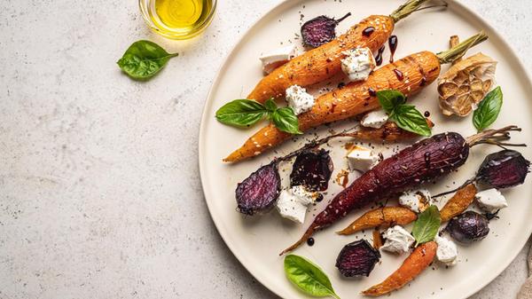 Gebratene junge Karotte