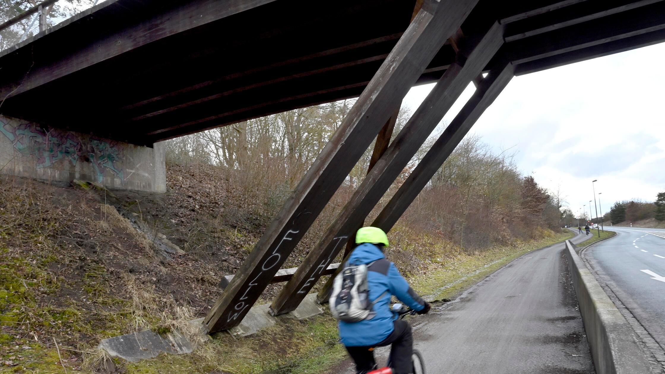 Erlangen:  Die Adenauerbrücke über den Adenauerrin
