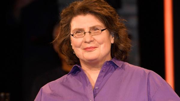 Christine Thürmer bei der Aufzeichnung der RB Talk