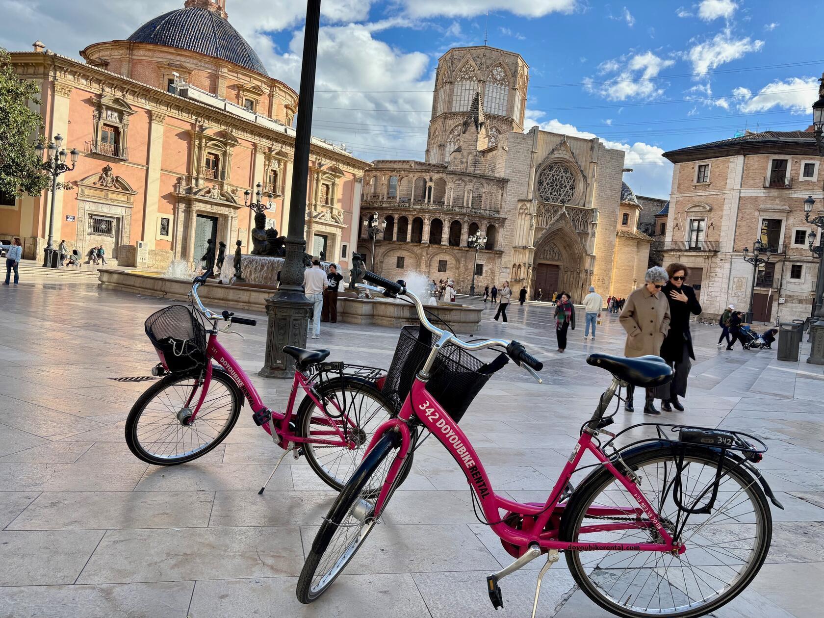 Zahlreiche Vermieter bieten Fahrräder an, um durch die Altstadt oder durch den Turia-Garten zu radeln.