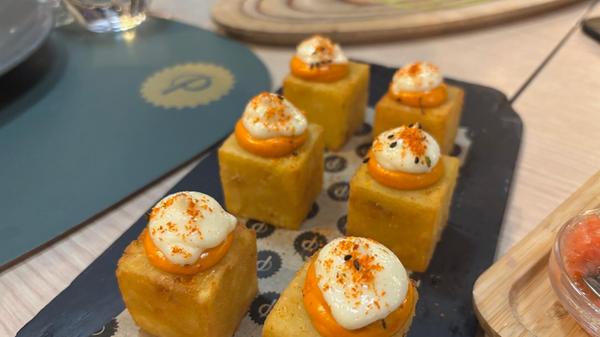 Ein Traum von einer Kartoffelkreation. Nur ein Gang in einem der guten Restaurants der Stadt.